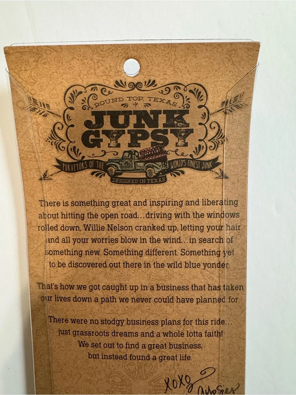 Junk Gypsy Car Coasters Set 2 Absorbent Ceramic Gypsy Soul Adventure WJG2137 NWT
